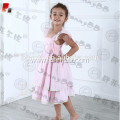 embroidery pink flutter sleeve toddler dress